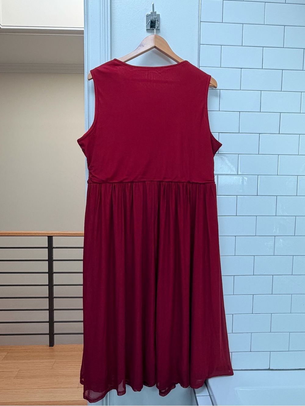 BloomChic Sleeveless Burgandy Red Midi Dress